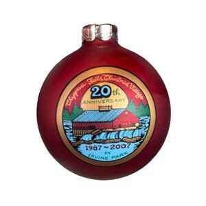 20th Classic Collectors Series Burgundy Christmas Ornament Chippewa Falls Park